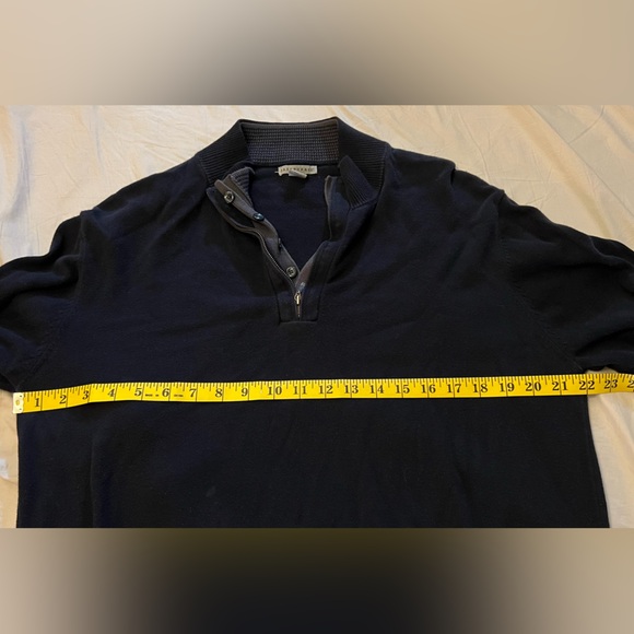 Paraphrase Blue Quarter Zip Sweater Versatile Knit Design - Picture 3 of 8